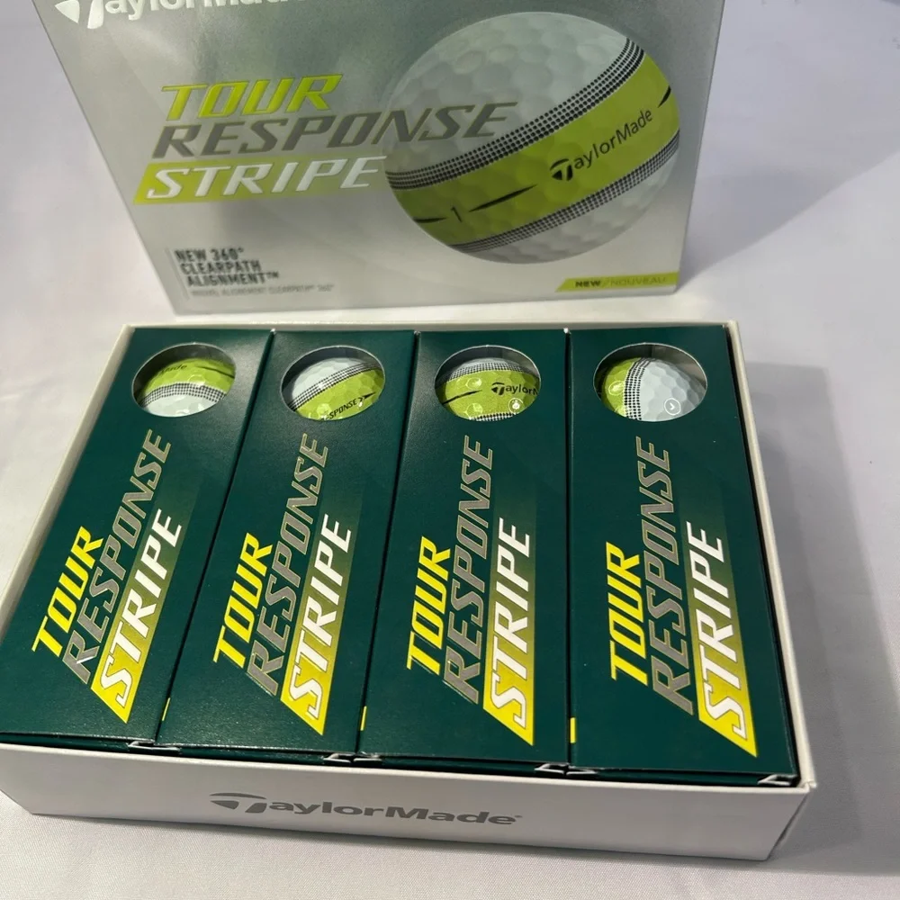TaylorMade Tour Response Golf Balls with Yellow Stripe - Picture 3 of 3
